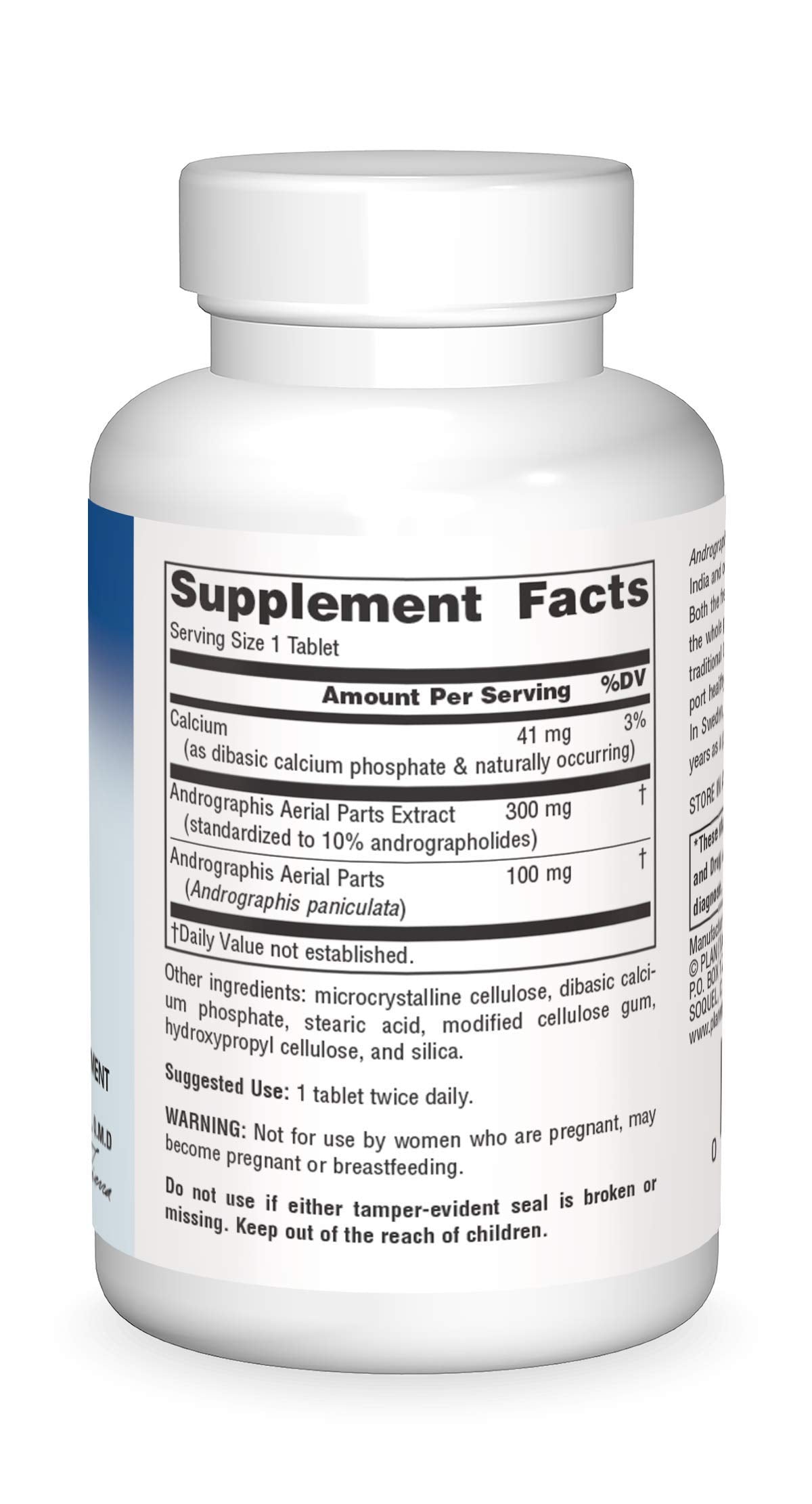 Planetary Herbals andrographis 400 mg, étui – format pratique et compact.