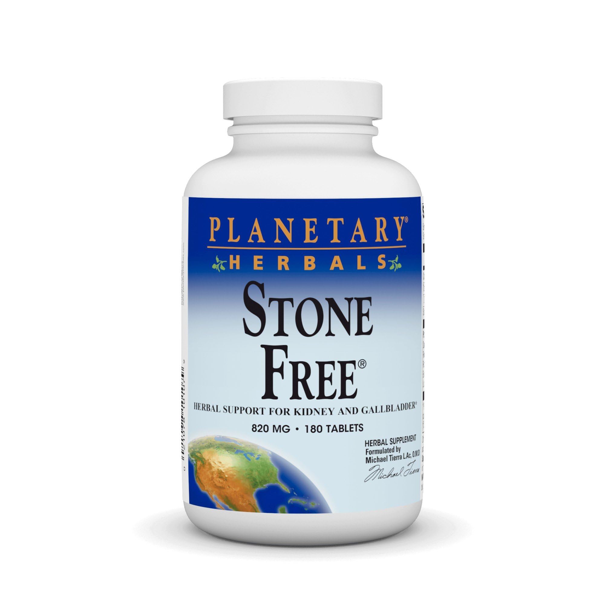 Planetary Herbals Stone Free tablettes détail, comprimé rond et dosage pratique.
