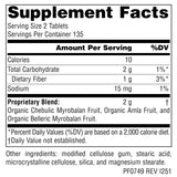 Planetary Herbals Triphala 1000mg - comprimés faciles à avaler pour une routine digestive.