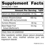 Étiquette spectre complet sur l'emballage Planetary Herbals, indiquant 95% curcuminoïdes.