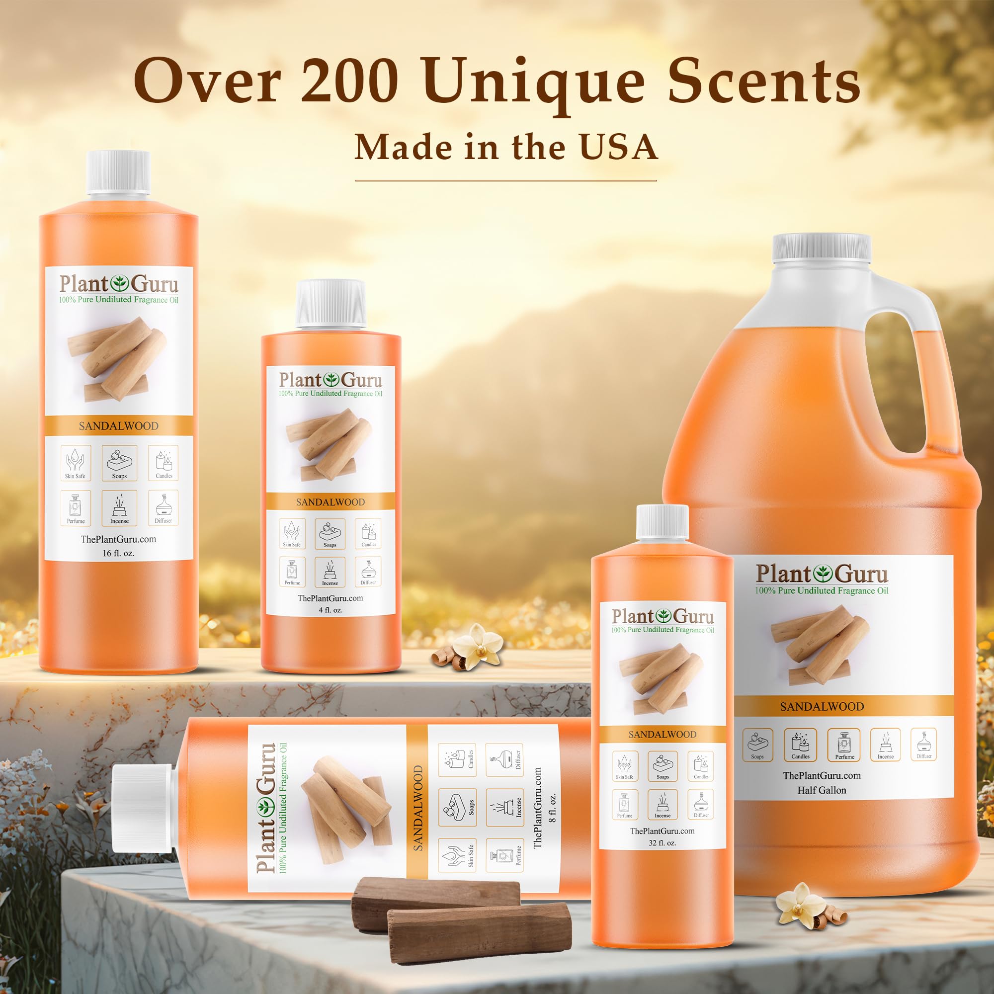 Diffuseur d'aromathérapie Plant Guru Santal pour une ambiance boisée.