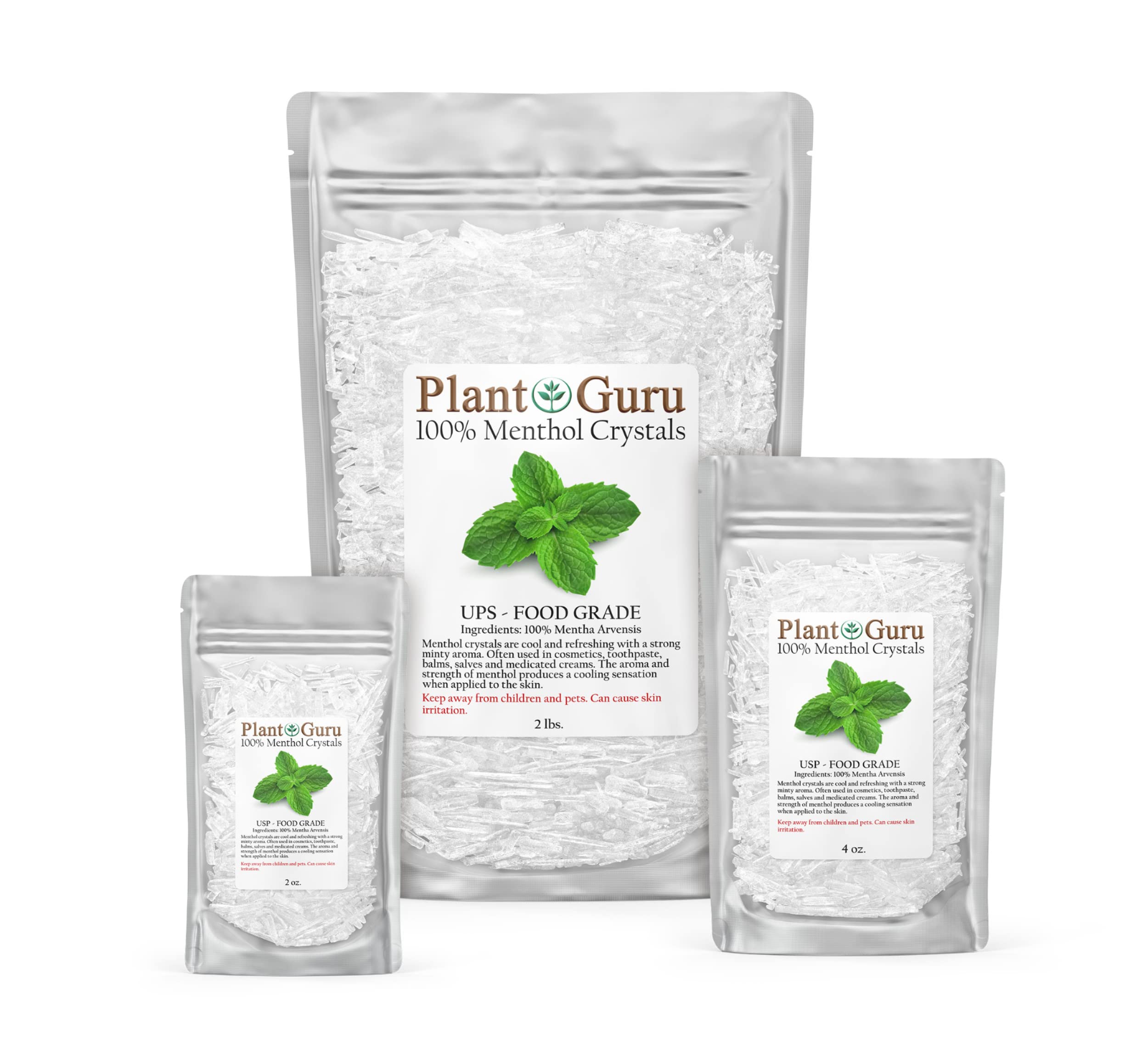 Plant Guru cristaux de menthol pour diffuseur à domicile et expérience rafraîchissante.