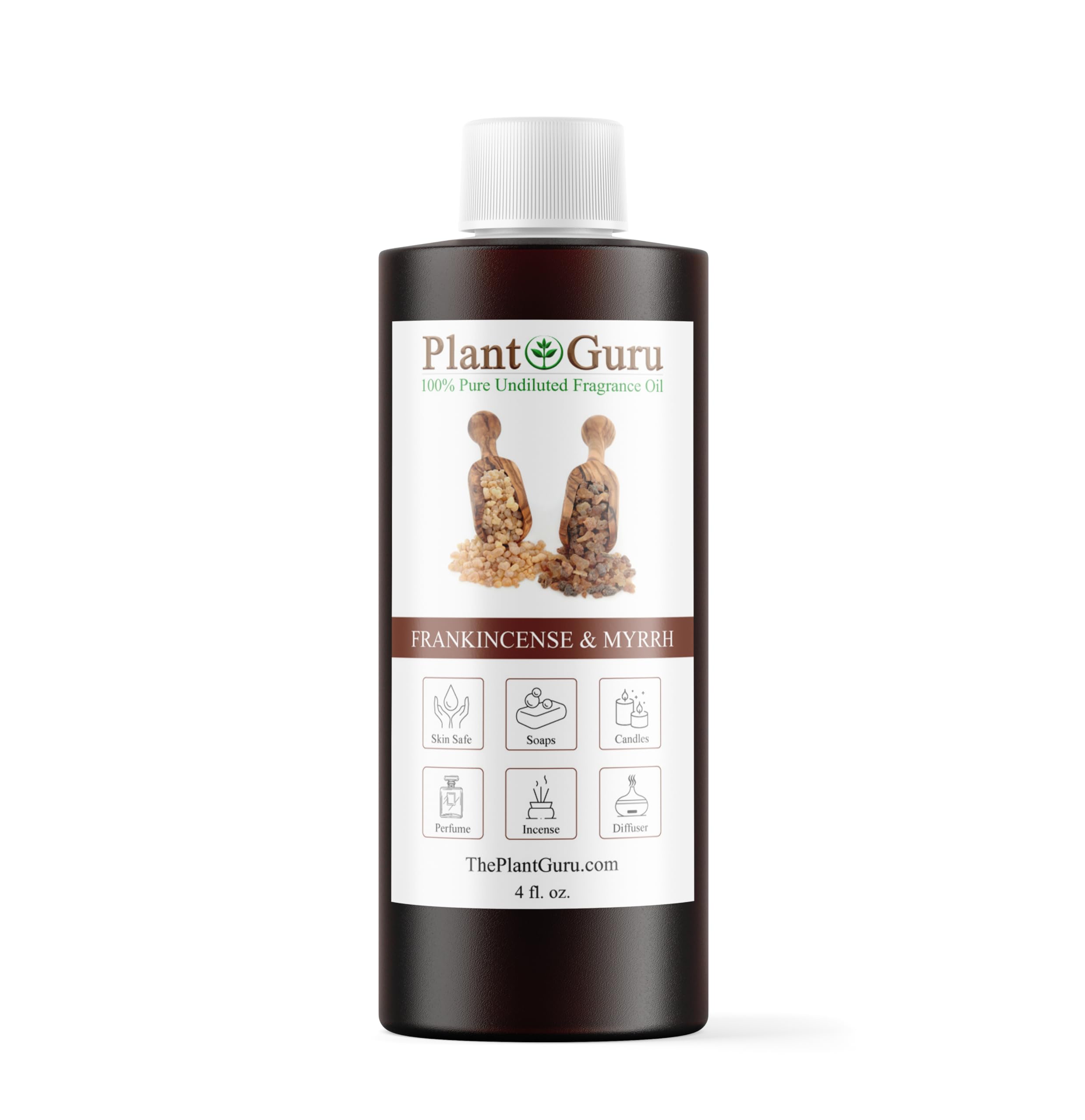 Plant Guru encens et myrrhe – bouteille prête pour diffusion aromatique et soins