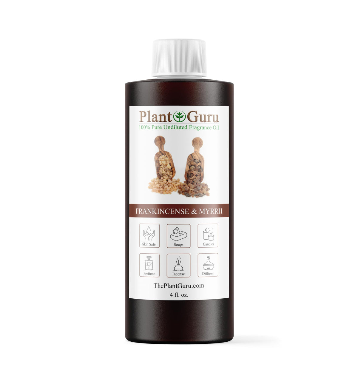 Plant Guru encens et myrrhe – bouteille prête pour diffusion aromatique et soins