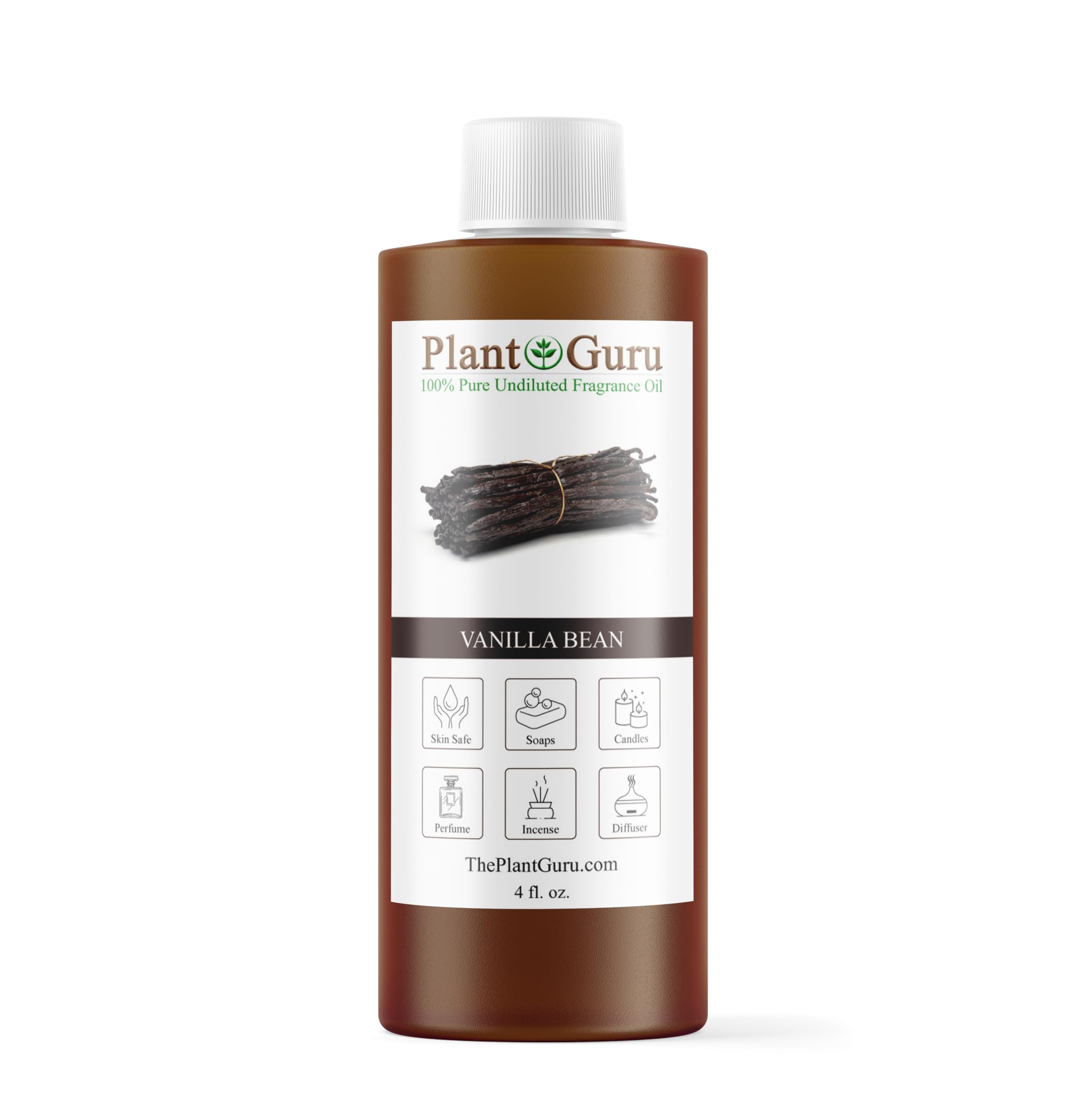 Plant Guru flacon huile vanille-gousse, parfum durable pour diffuseur
