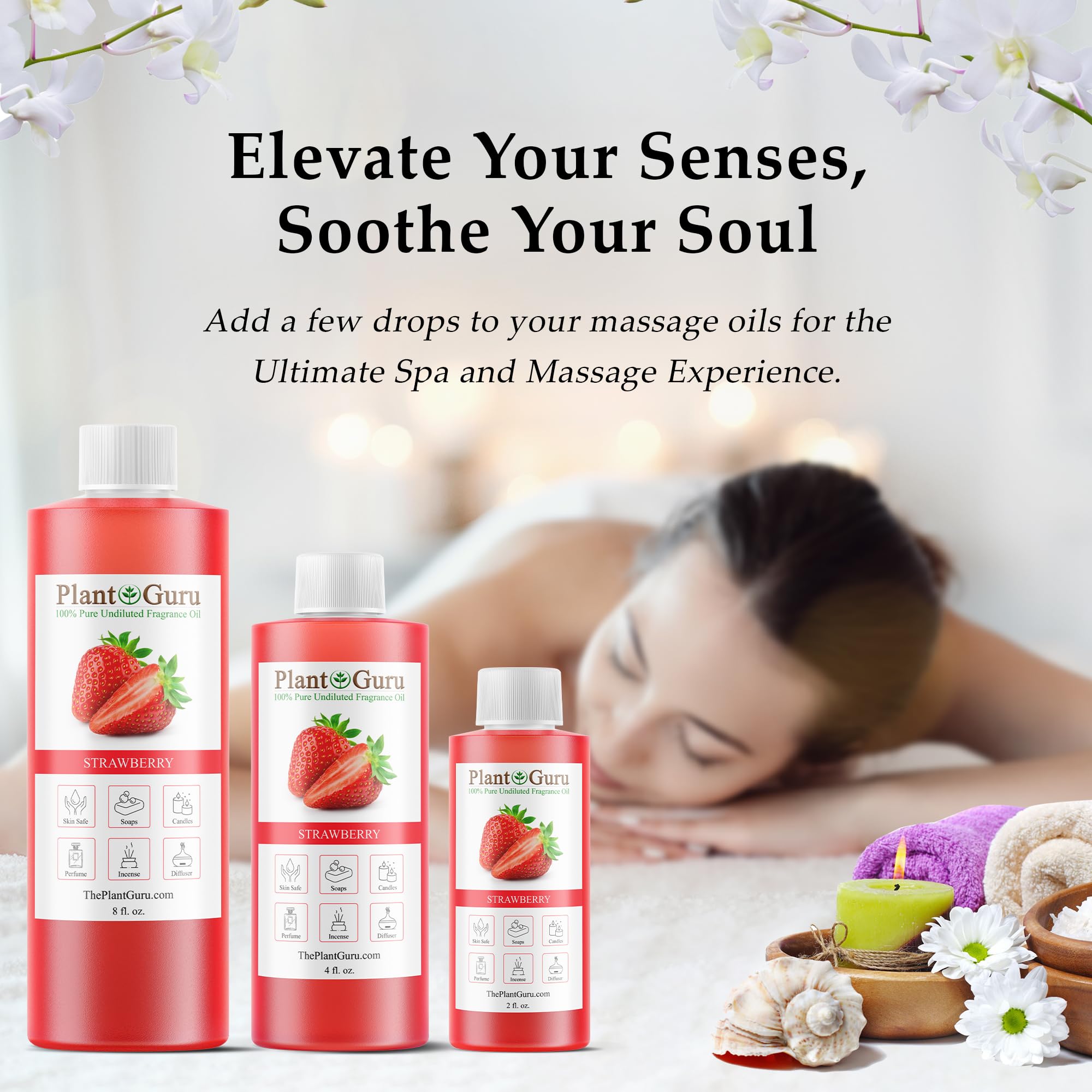 Bombe de bain parfumée au Strawberry Fragrance Oil Plant Guru.
