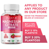 PLANT.O NUTRITION Calm Magnesium Gummies, GMP américain: contrôle qualité.