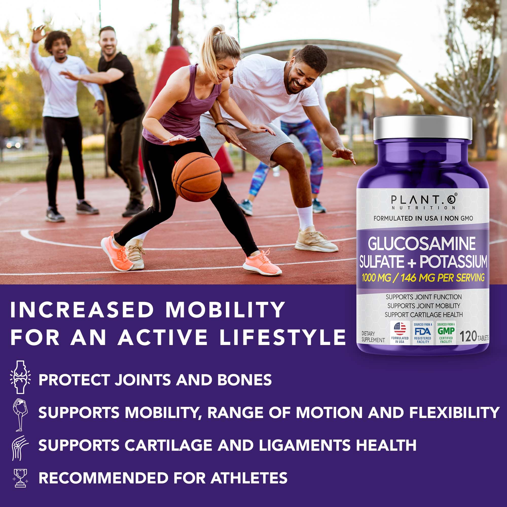 PLANT.O NUTRITION – Dosettes glucosamine sulfate potassium, dosage pratique dans la routine.