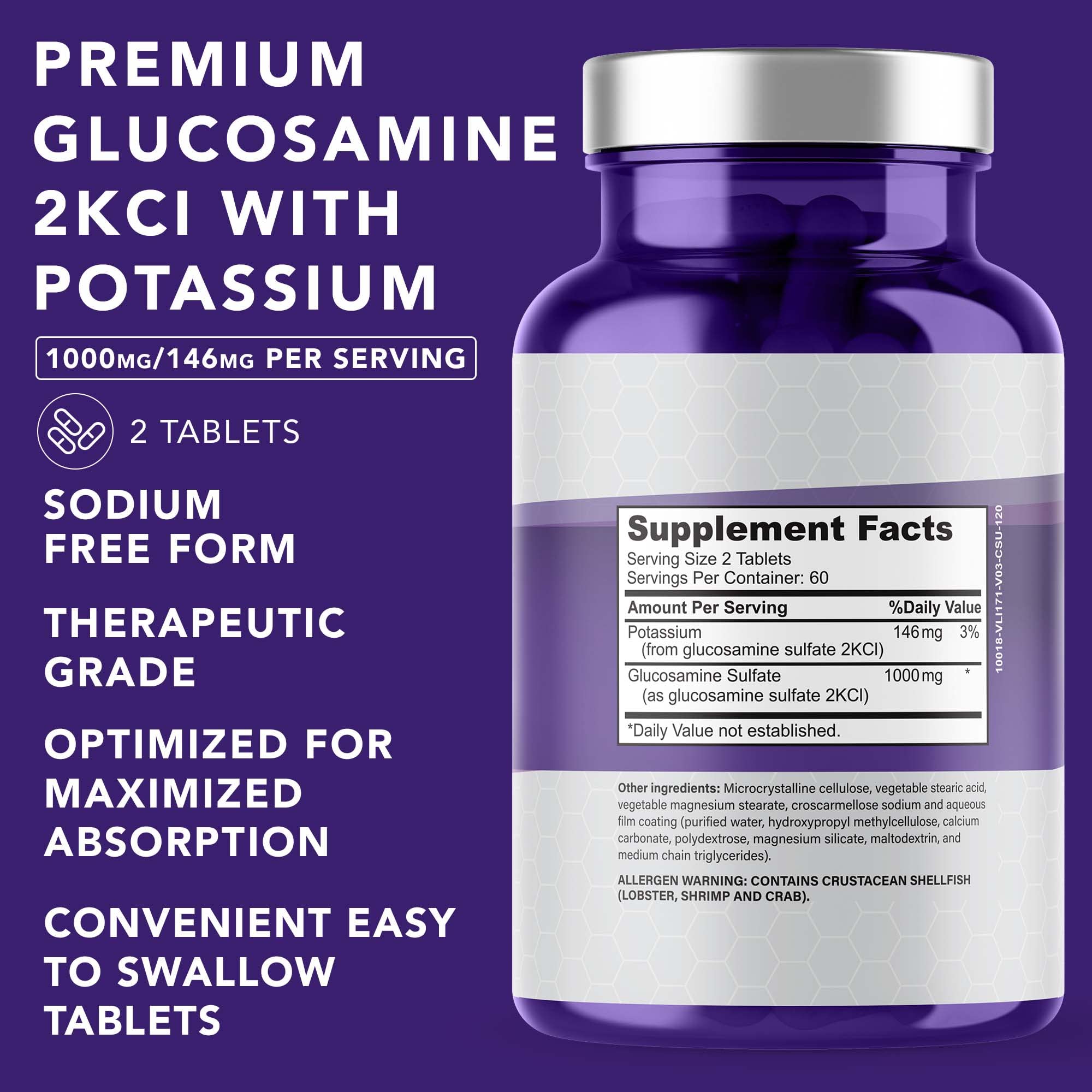 PLANT.O NUTRITION – Gélules glucosamine sulfate potassium, assimilation optimisée pour les articulations.