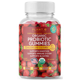Gommes probiotiques Plant.O Nutrition bio fraise photo d'emballage – douceur et digestion potentielle.