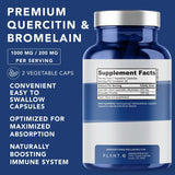 PLANT.O NUTRITION Quercetine Bromélaïne: capsules faciles à prendre, soutien respiratoire potentiel.