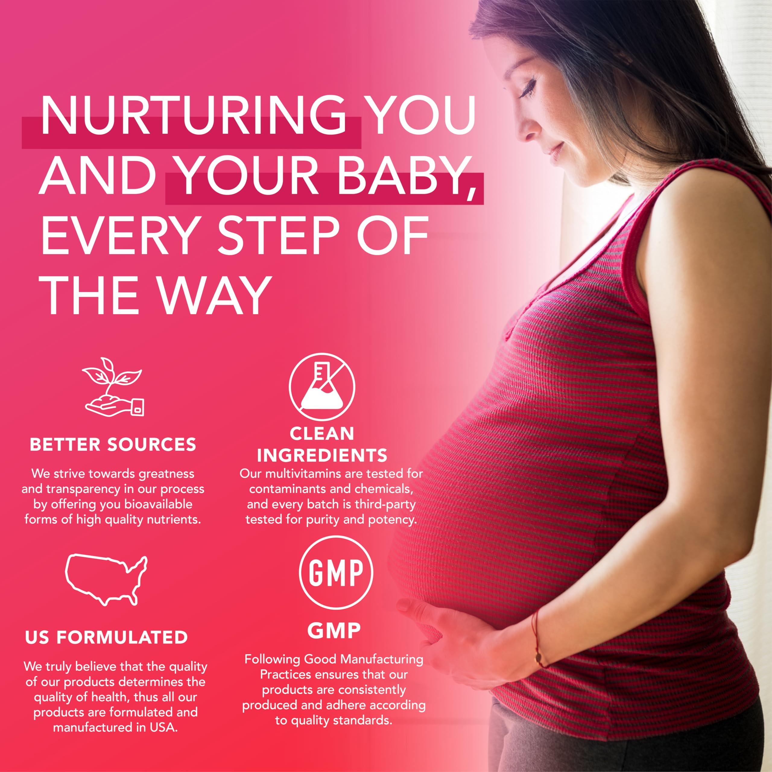 Vitamines B6 et B12 dans PLANT.O NUTRITION Prenatal pour soutien quotidien.