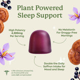Gommes WonderSleep en gros plan, texture gélifiée et saveur sureau.