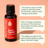 Germ Fighter Plant Therapy – application possible sur les pieds avec huile porteuse.