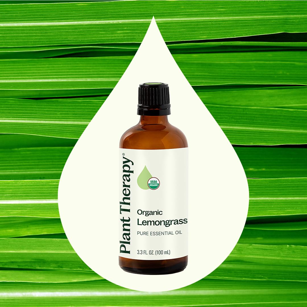 Plant Therapy gouttes huile citronnelle — démonstration d'application diluée pour massage.