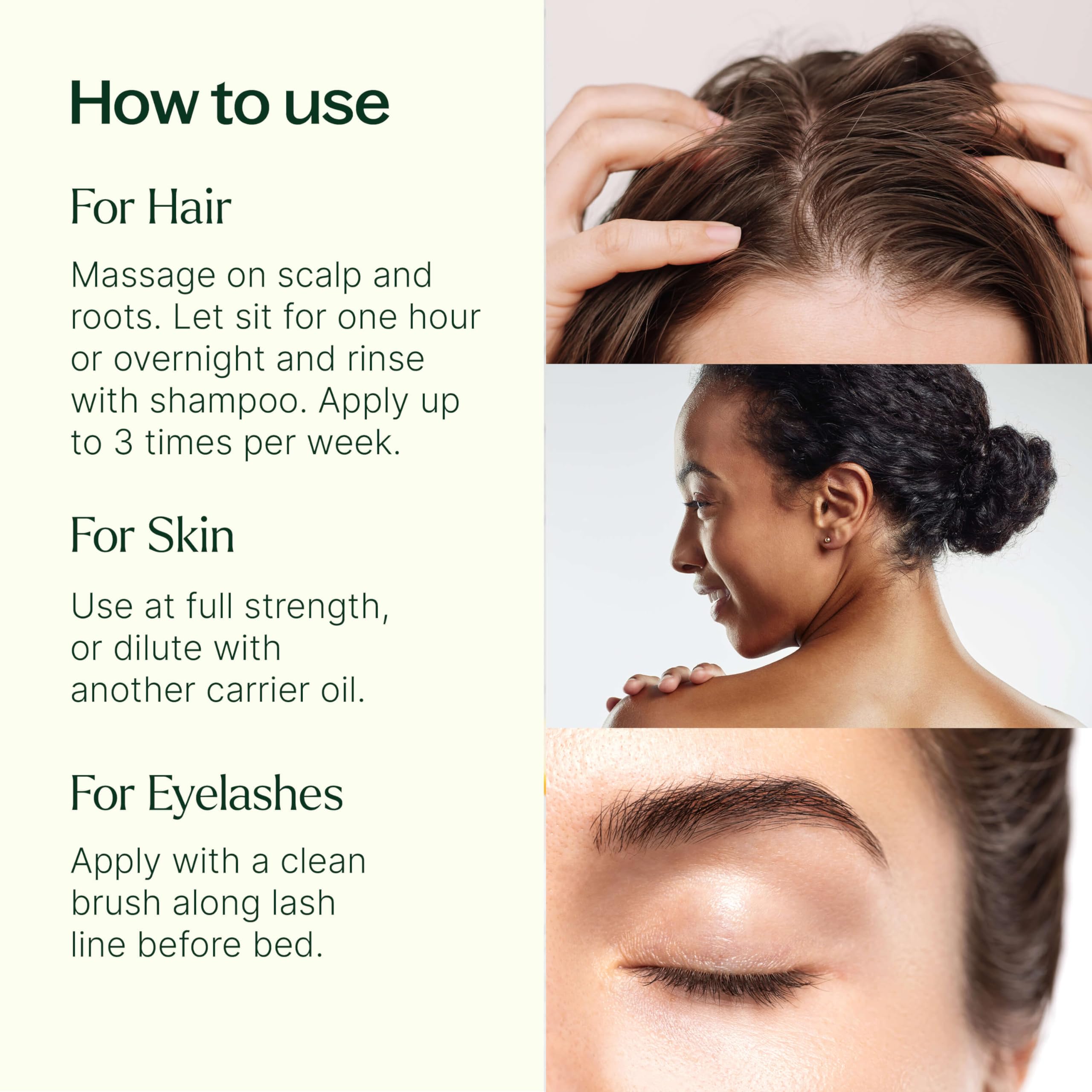 Plant Therapy huile de castor – application sur cheveux.