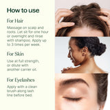 Plant Therapy huile de castor – application sur cheveux.