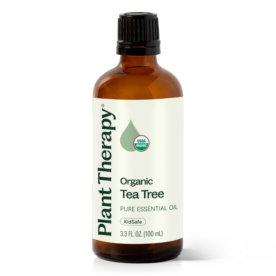 Plant Therapy huile essentielle arbre à thé dans une bouteille, pure et certifiée bio.