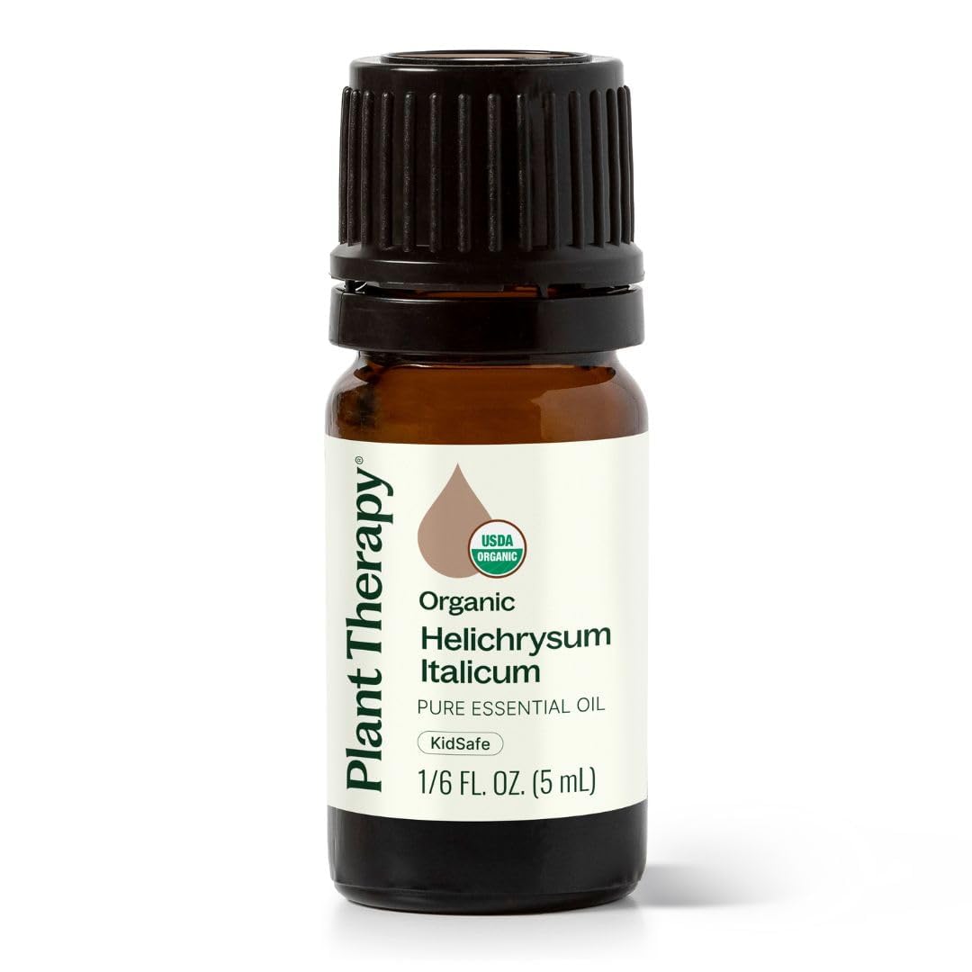 Plant Therapy huile immortelle italicum 5ml, flacon ambré prête à la diffusion aromatique.