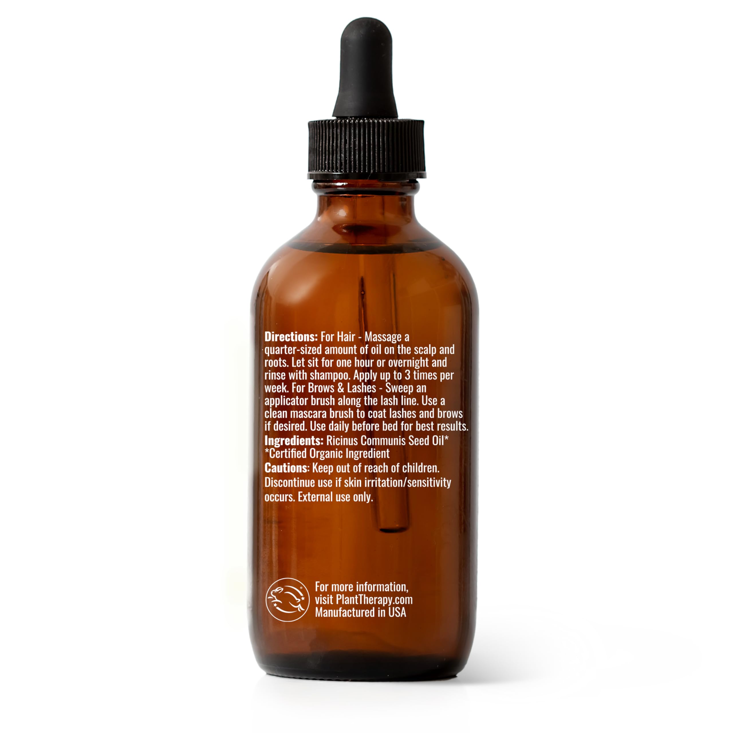 Étiquette USDA sur huile ricin biologique Plant Therapy