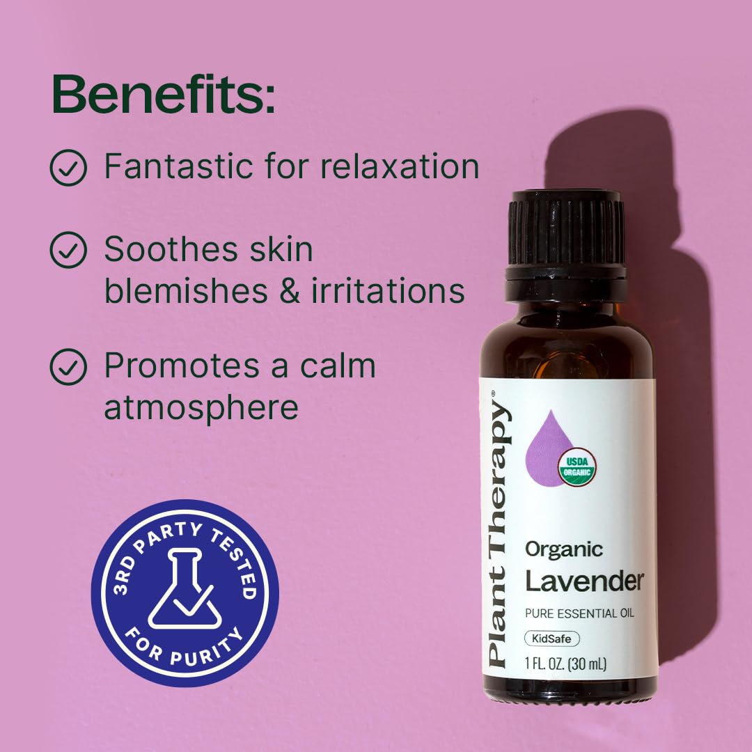 Lavande Plant Therapy: diffuseur aromathérapie favorisant calme et sommeil.