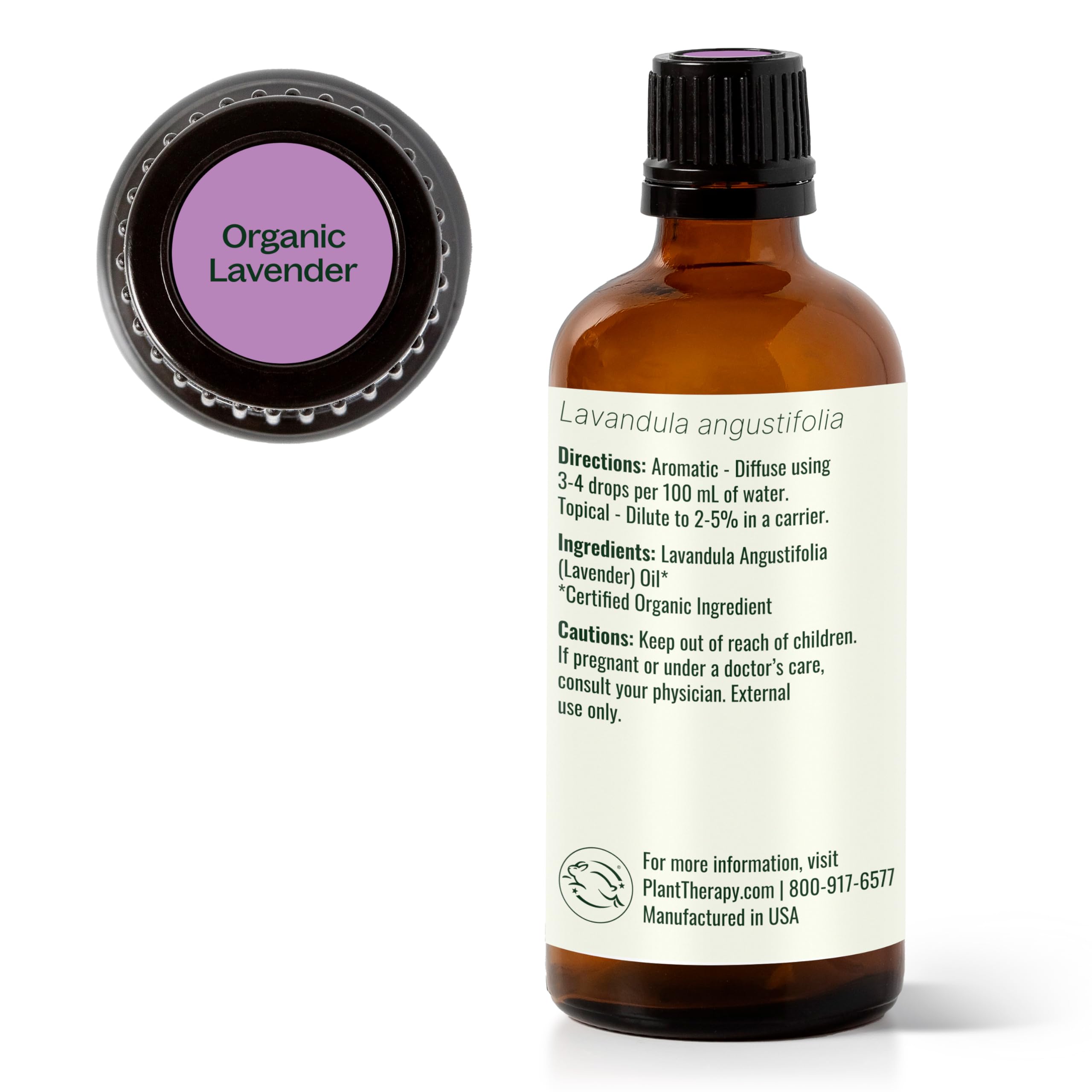 Plant Therapy Lavande fleurs et flacon: scène naturelle inspirante pour votre rituel quotidien.