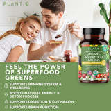 Mélange alfalfa, brocoli et épinards dans Plant.O Nutrition.