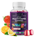 PLANT.O NUTRITION gommes multivitamines complètes dans une bouteille, soutien énergie et immunité.