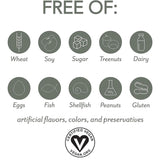 Étiquette PlantFusion biotine 5000 mcg avec dosage clair et certifications.