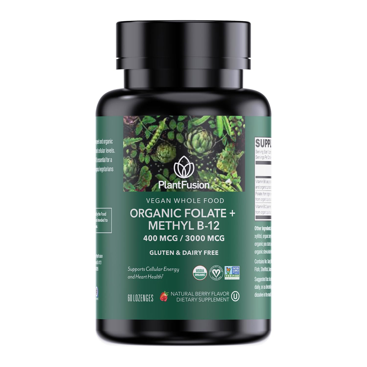 Pastille PlantFusion B méthylé saveur cerise, absorption potentielle et énergie quotidienne.