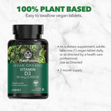 Tablettes PlantFusion D3 2000UI vegan, prise facile dans la routine quotidienne.