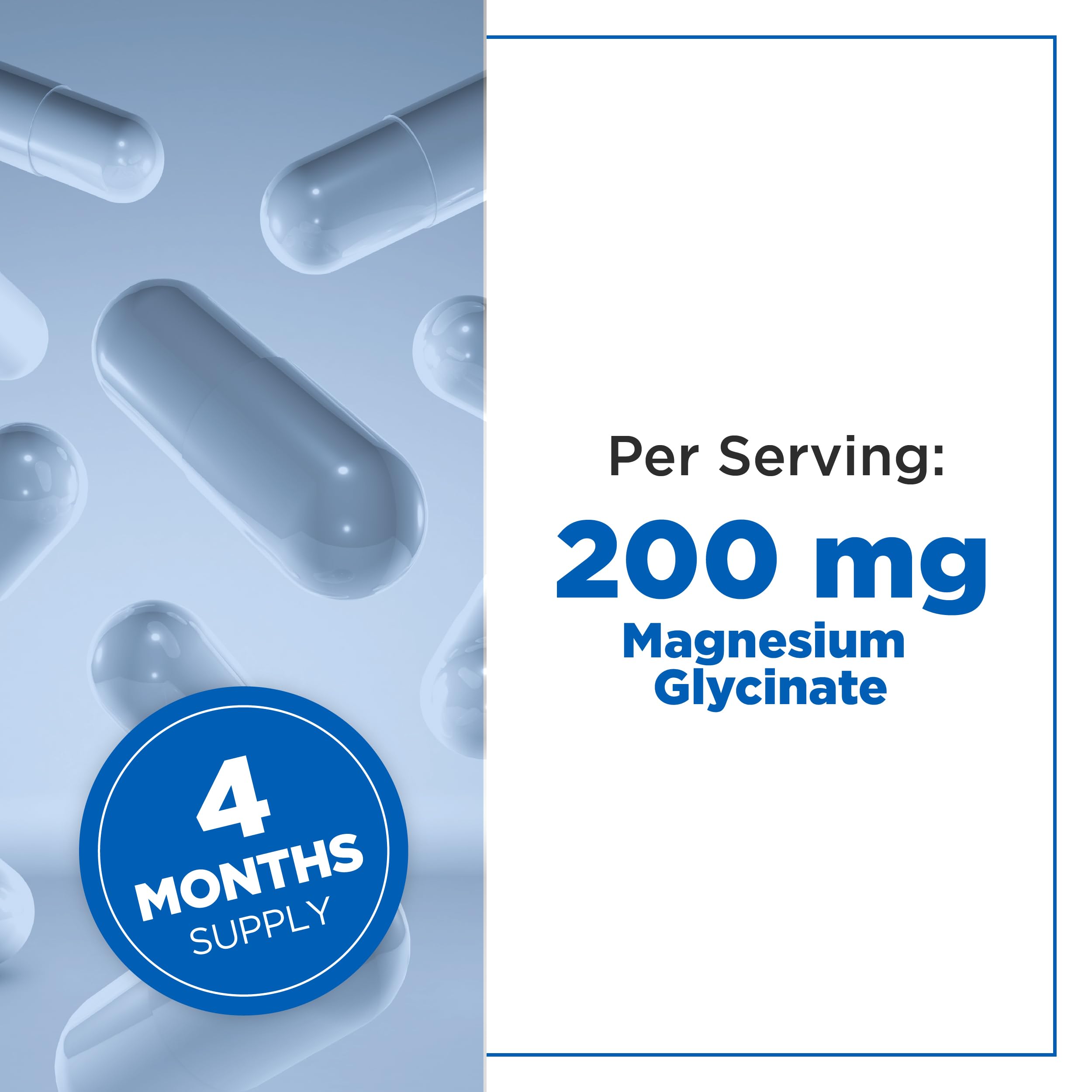 PlantVital Magnésium Glycinate 200 mg — étiquette végan et ingrédients clairs.