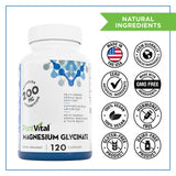PlantVital Magnésium Glycinate 200 mg — ingrédients purs et sans artificiels.