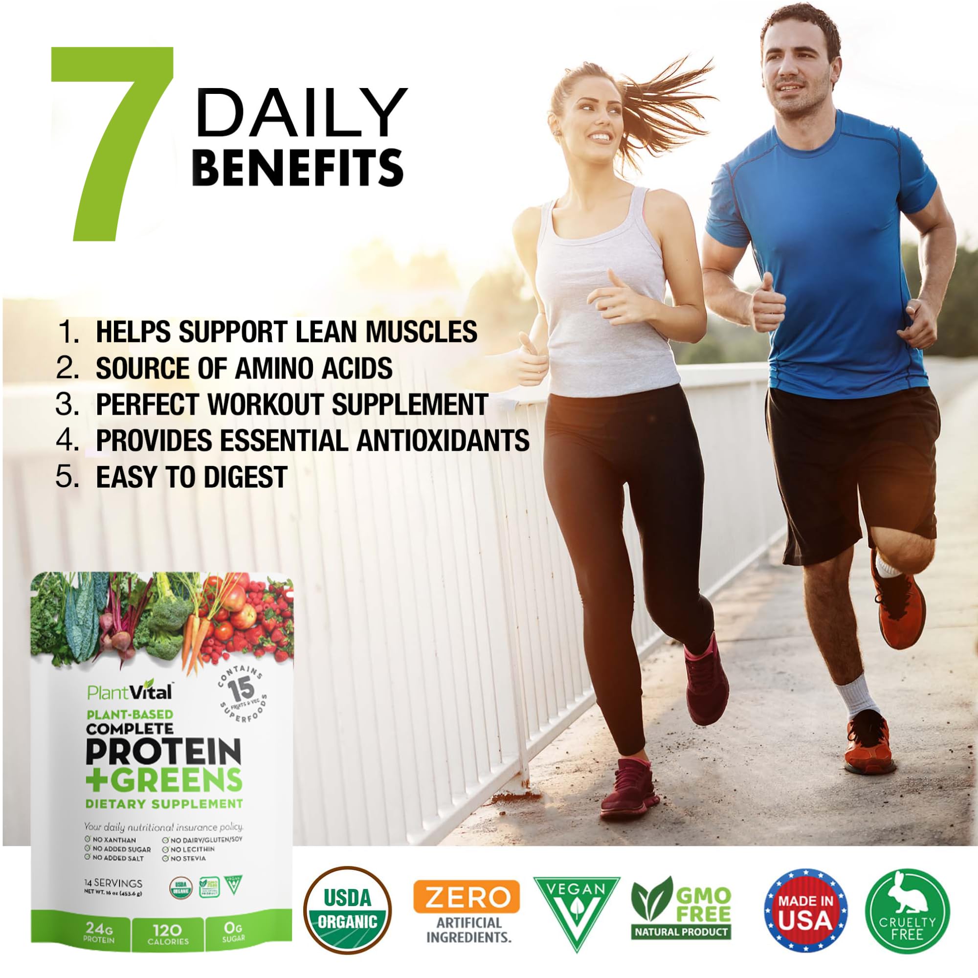 Probiotiques Plantvital 1 milliard CFU par portion pour digestion.