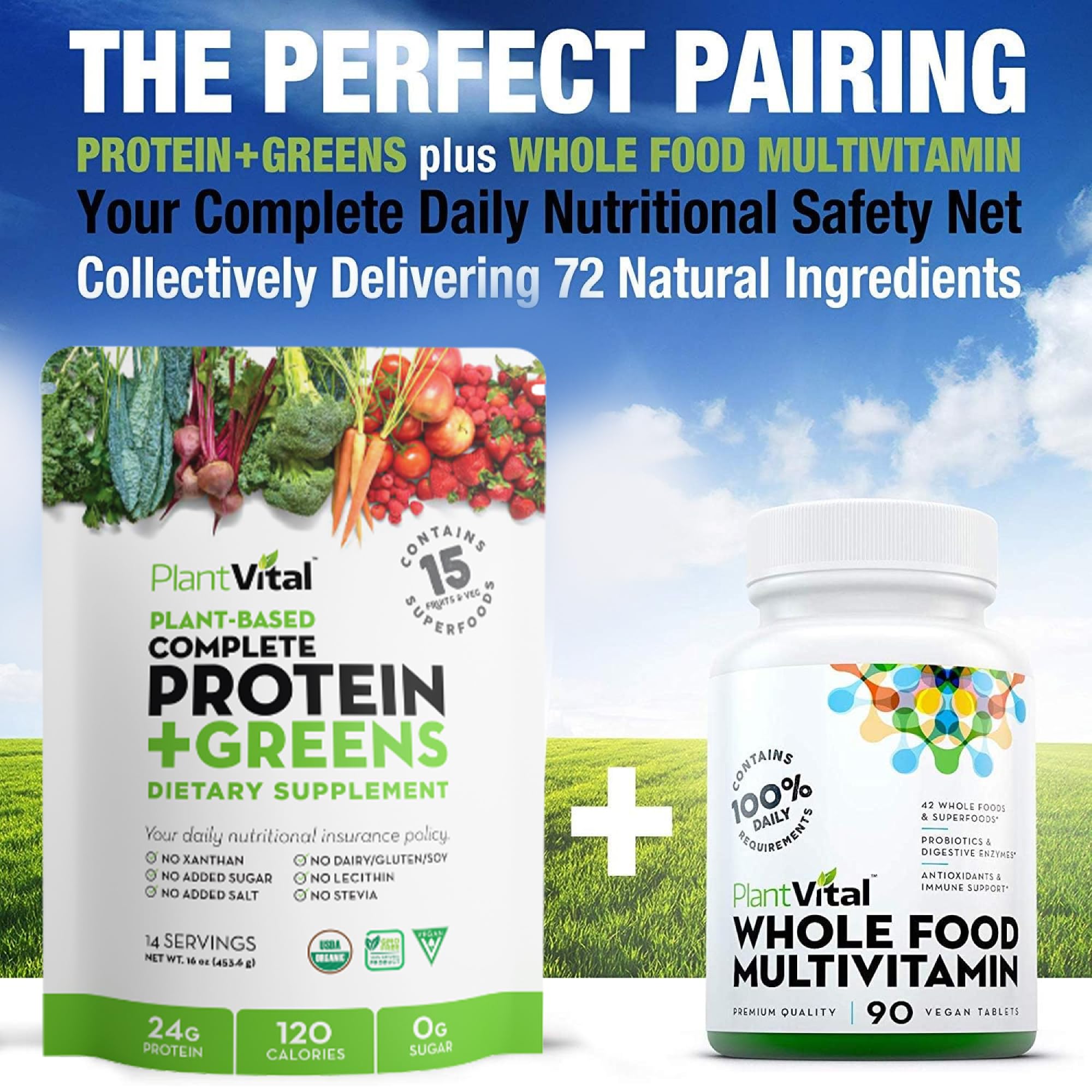 Utilisation quotidienne avec smoothie Plantvital pour booster l'apport protéique.