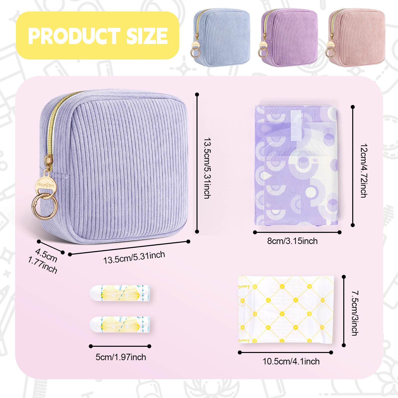 Pochette compacte Playexen pour protections, idéale en déplacement