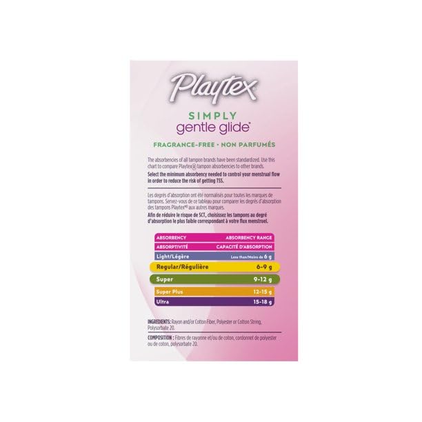 Conception en croix à expansion pour un ajustement personnalisé des tampons Playtex.