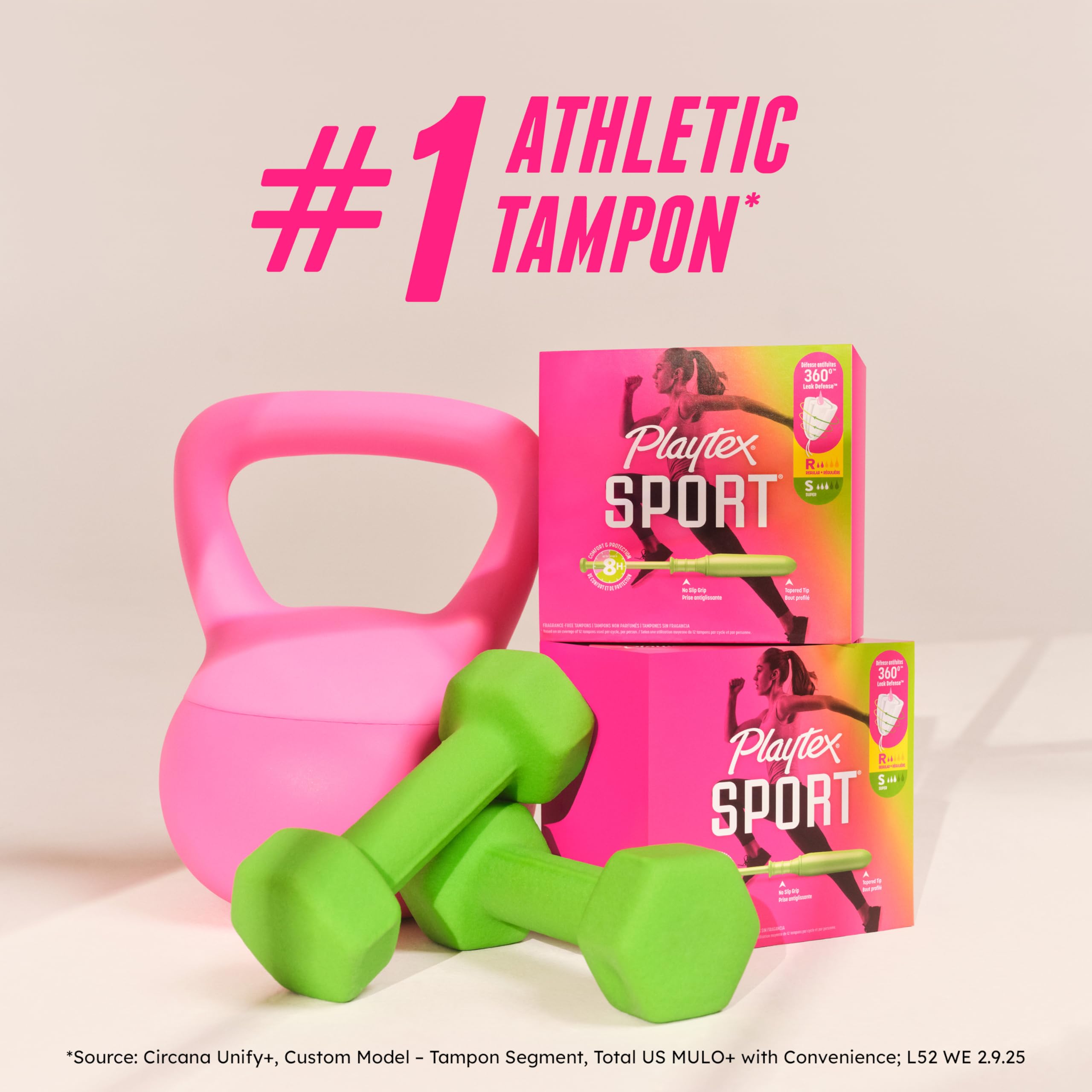 Tampon Playtex Sport adapté à l’activité quotidienne et sportive
