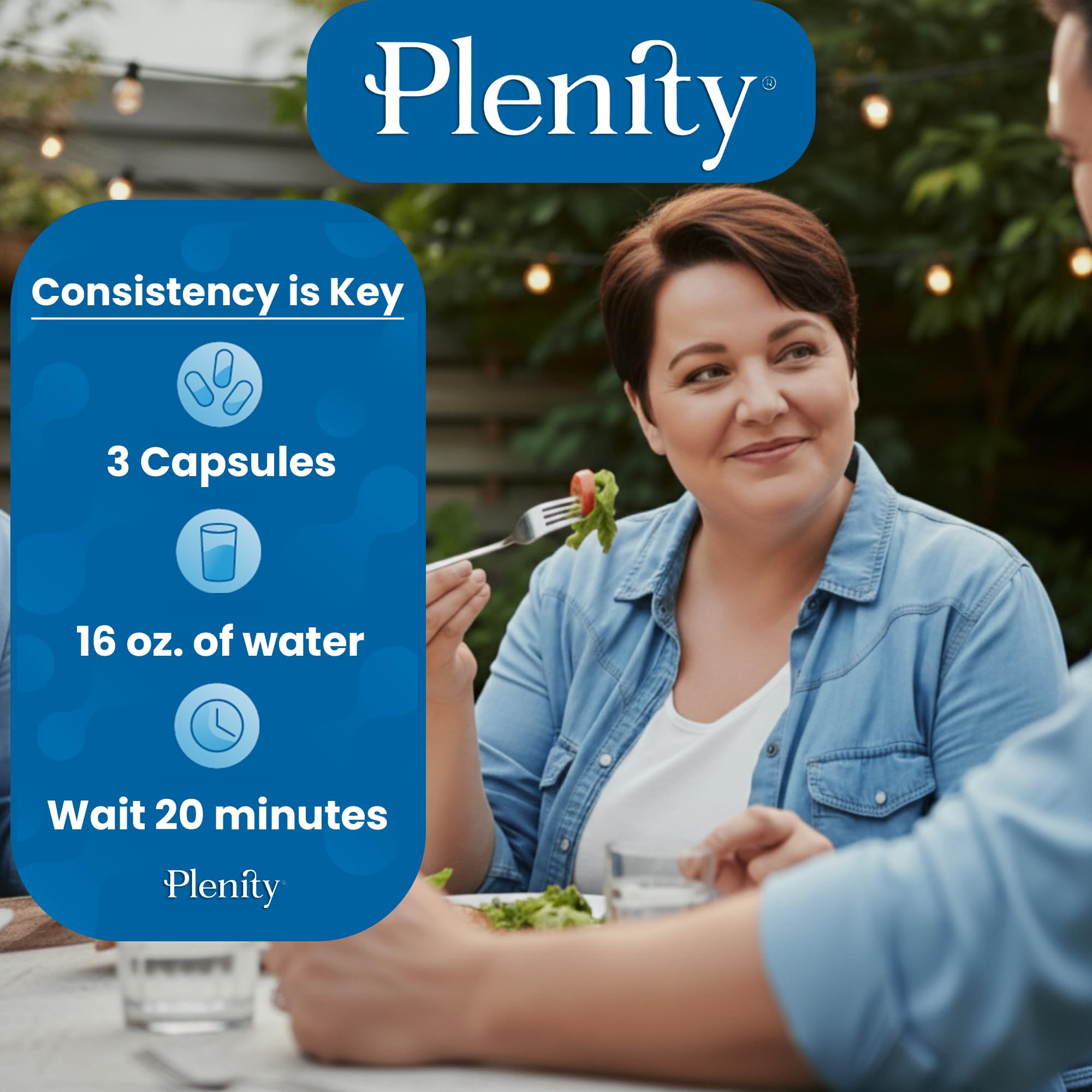Sensation de satiété avec Plenity après ingestion