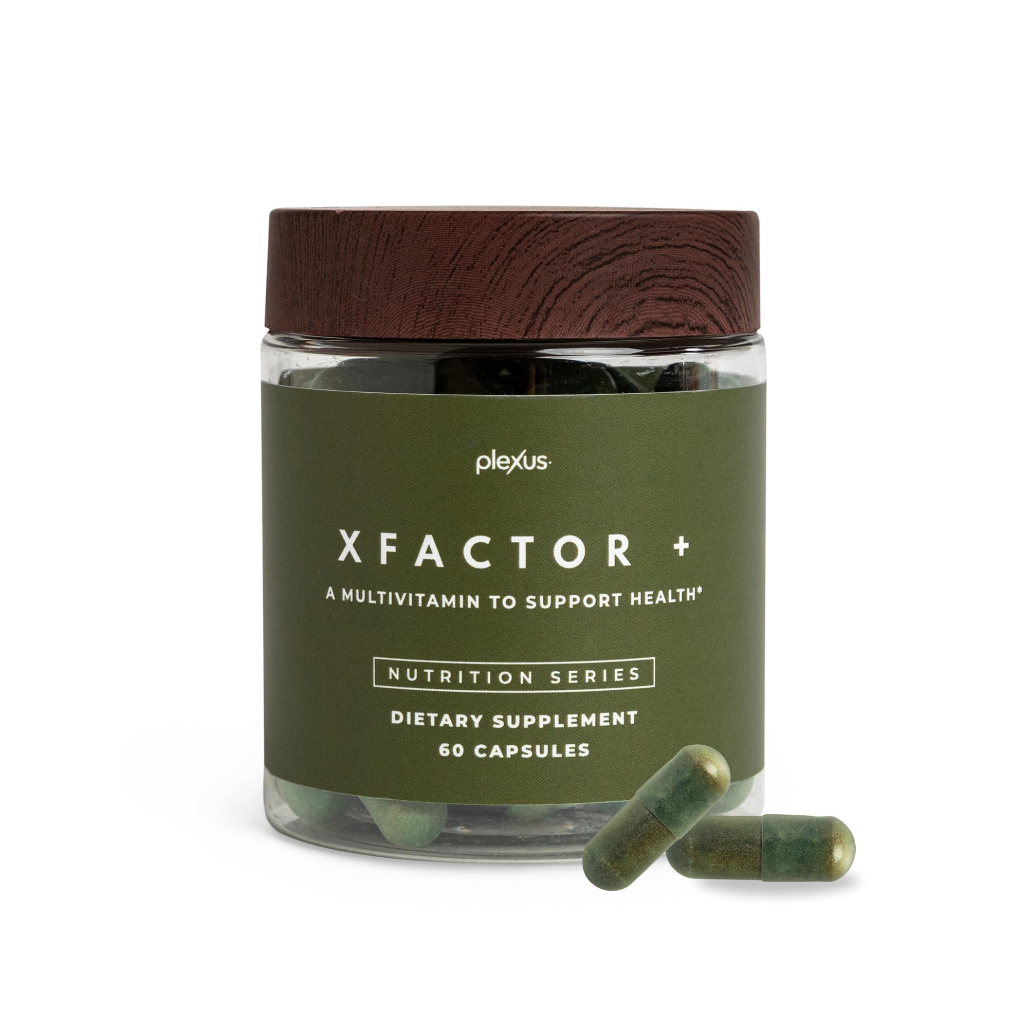 Plexus Xfactor+ : bouteille montrant des capsules faciles à avaler au quotidien.