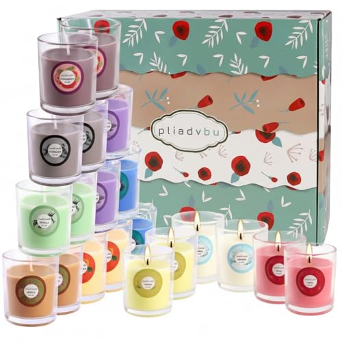 Pliadvbu déco lumineuse avec bougies parfumées pour soirée confortable.