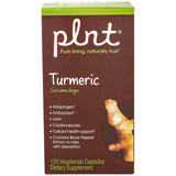PLNT Turmeric: bouteille de capsules prête à la prise quotidienne et bénéfices potentiels.