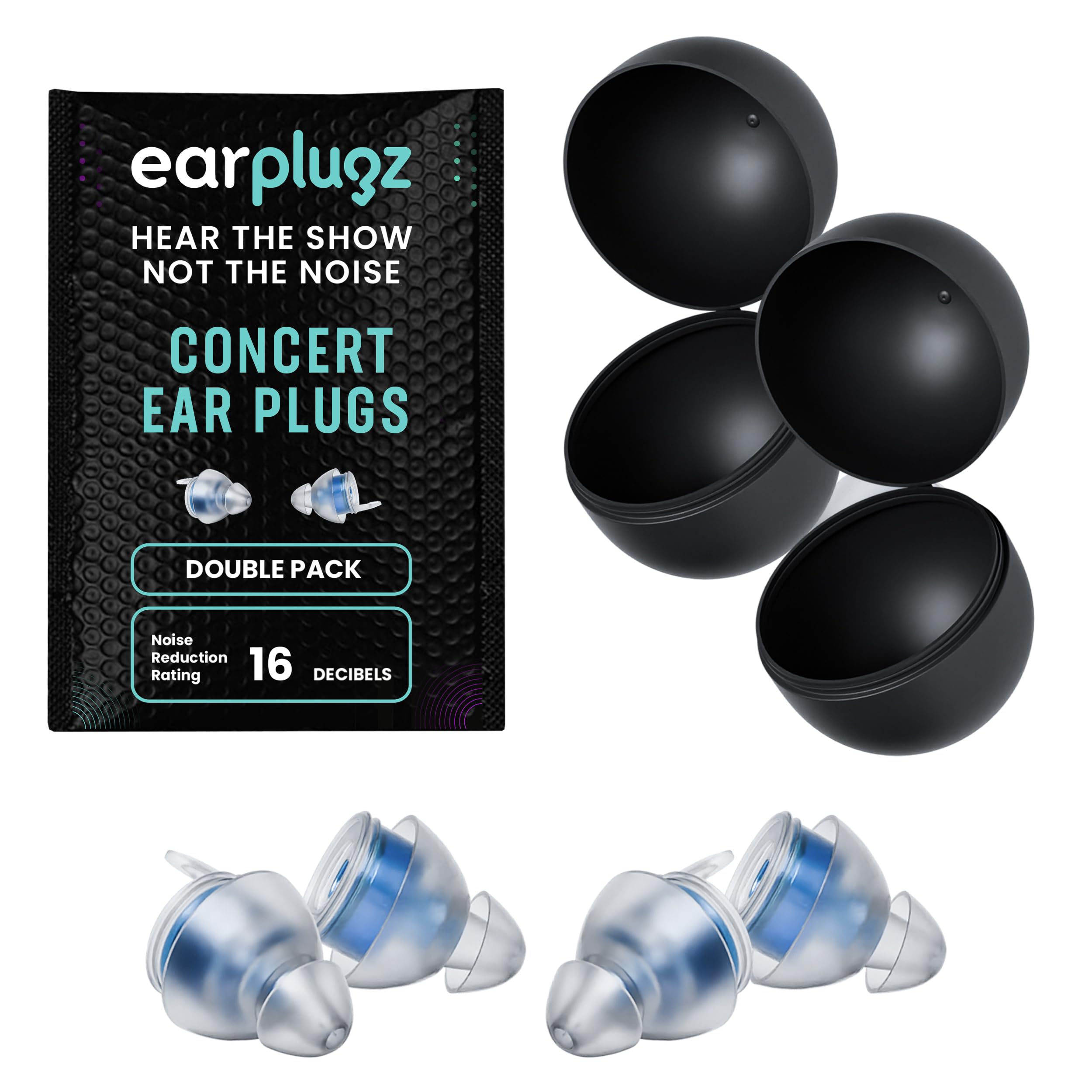 Plugz bouchons d'oreilles concert bleu invisibles pour un port discret.