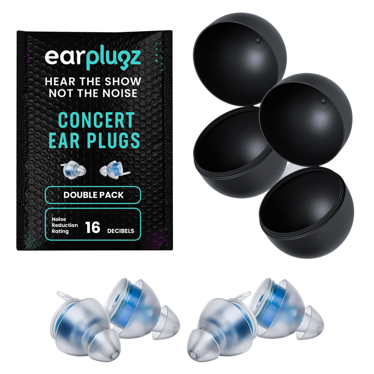 Plugz bouchons d'oreilles concert bleu invisibles pour un port discret.
