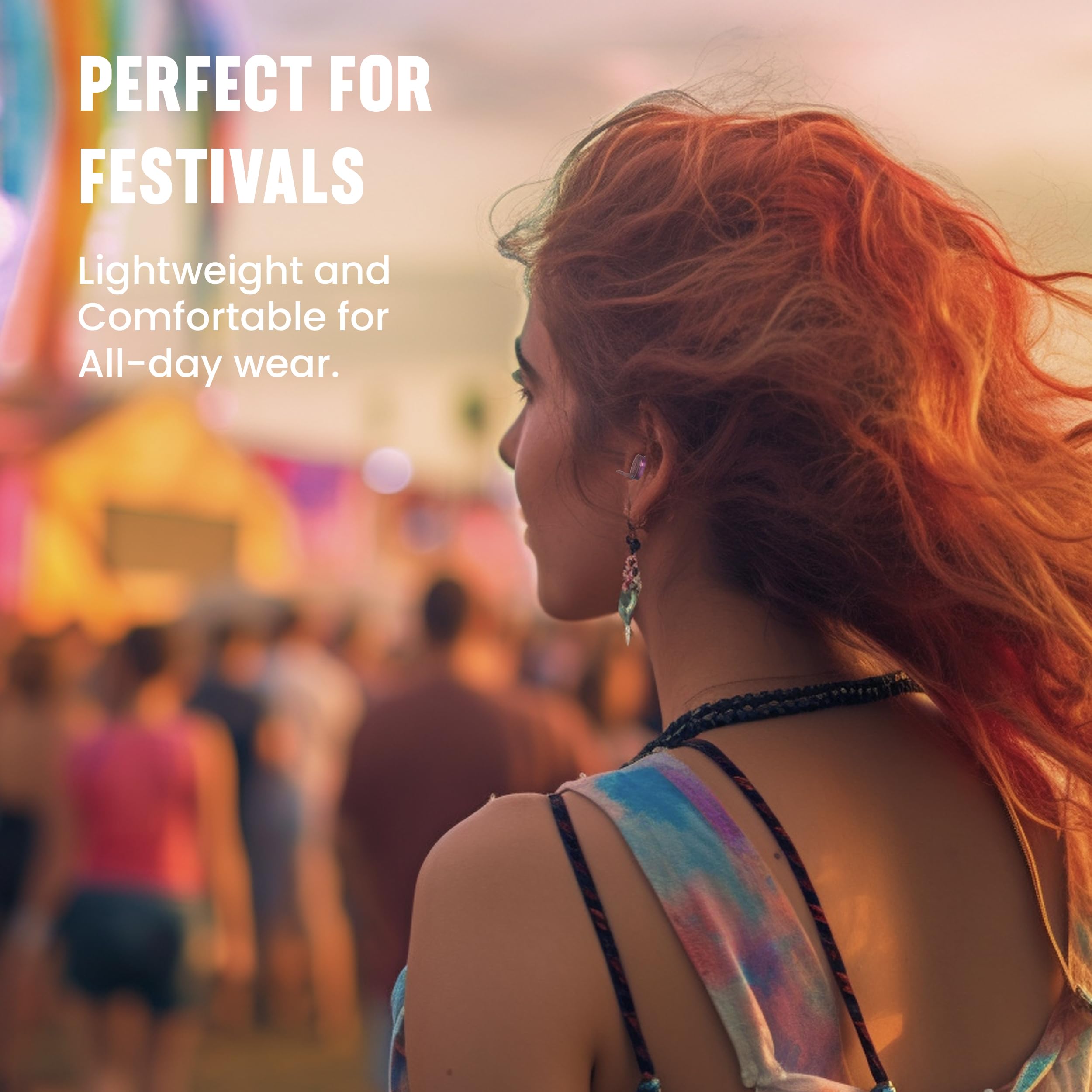 Plugz accessoires bleus, parfaits pour festivals et événements musicaux.