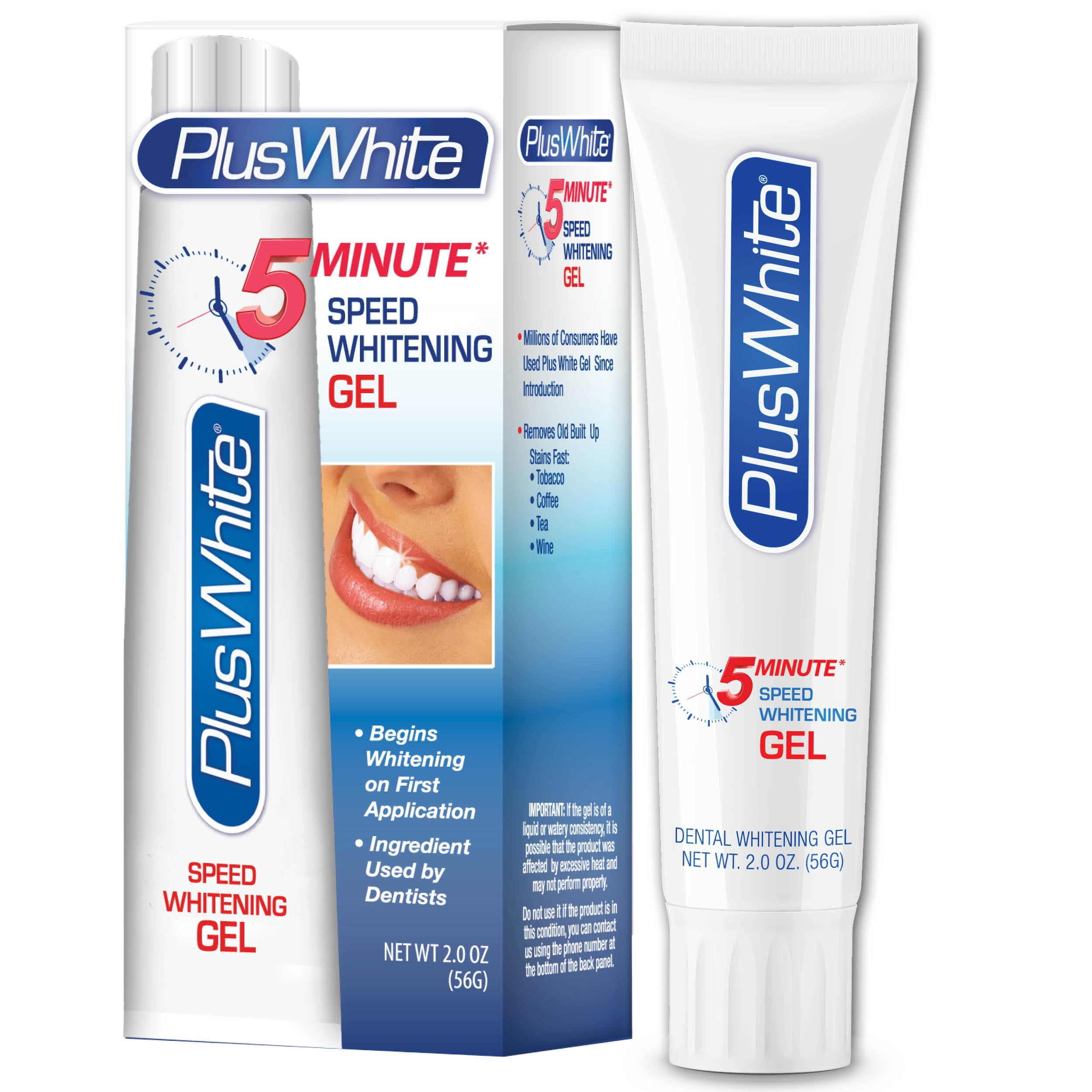 Plus White Speed Gel – bouteille prête pour un blanchiment rapide à domicile.