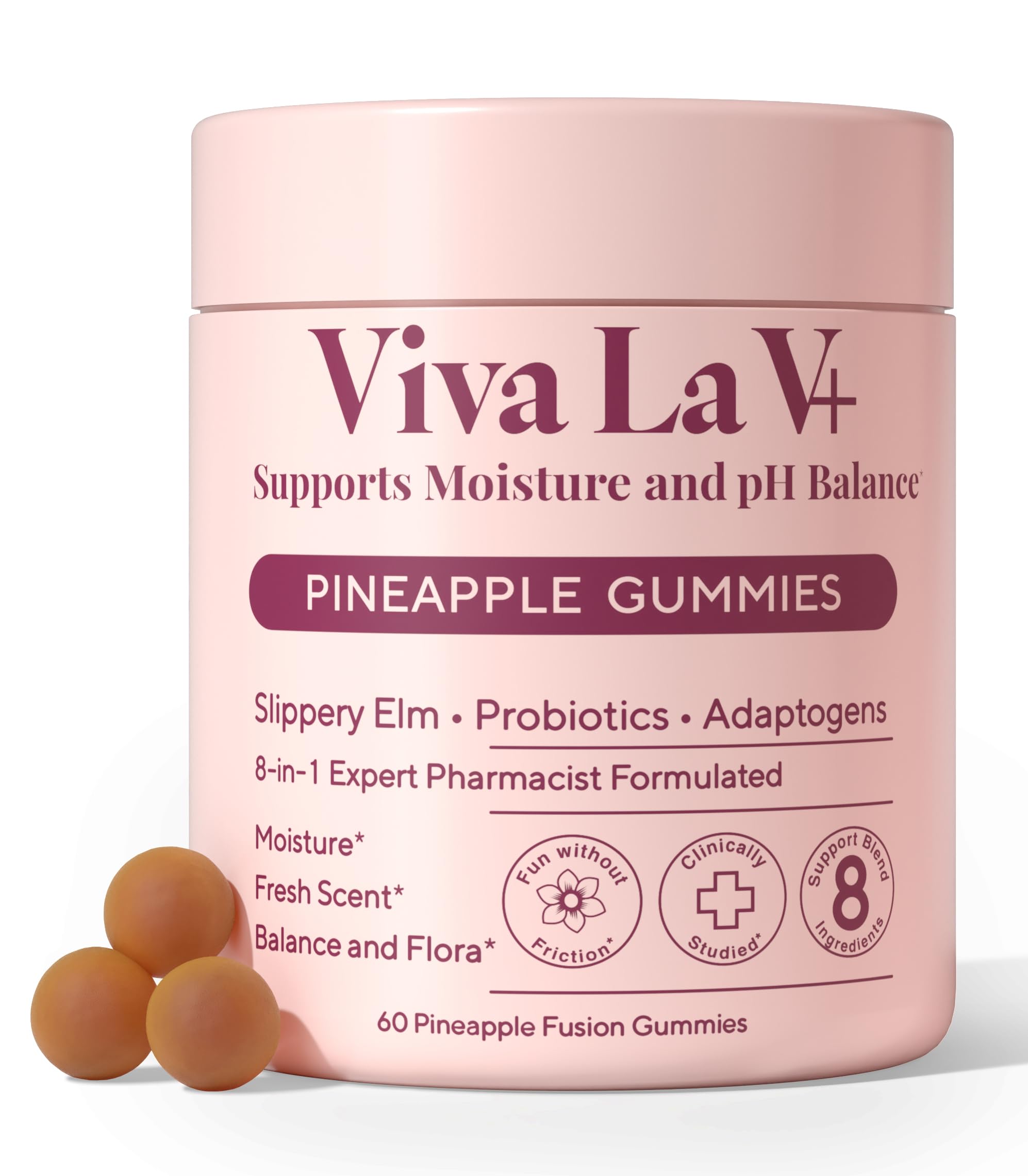 Plus+Ultra bonbons probiotiques vaginaux en bouteille, pratique au quotidien.