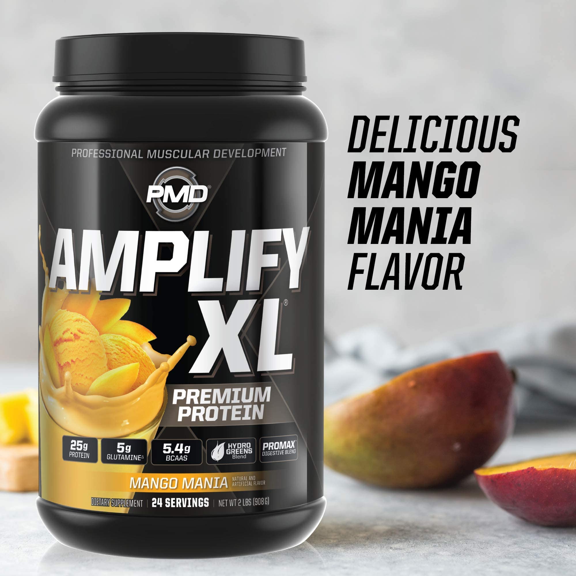PMD Amplify XL boisson protéinée Mangue Mania avec glutamine