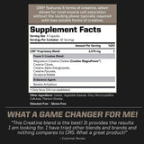 PMD CR5 montre le dosage quotidien sur l'étiquette pour plan d'entraînement.