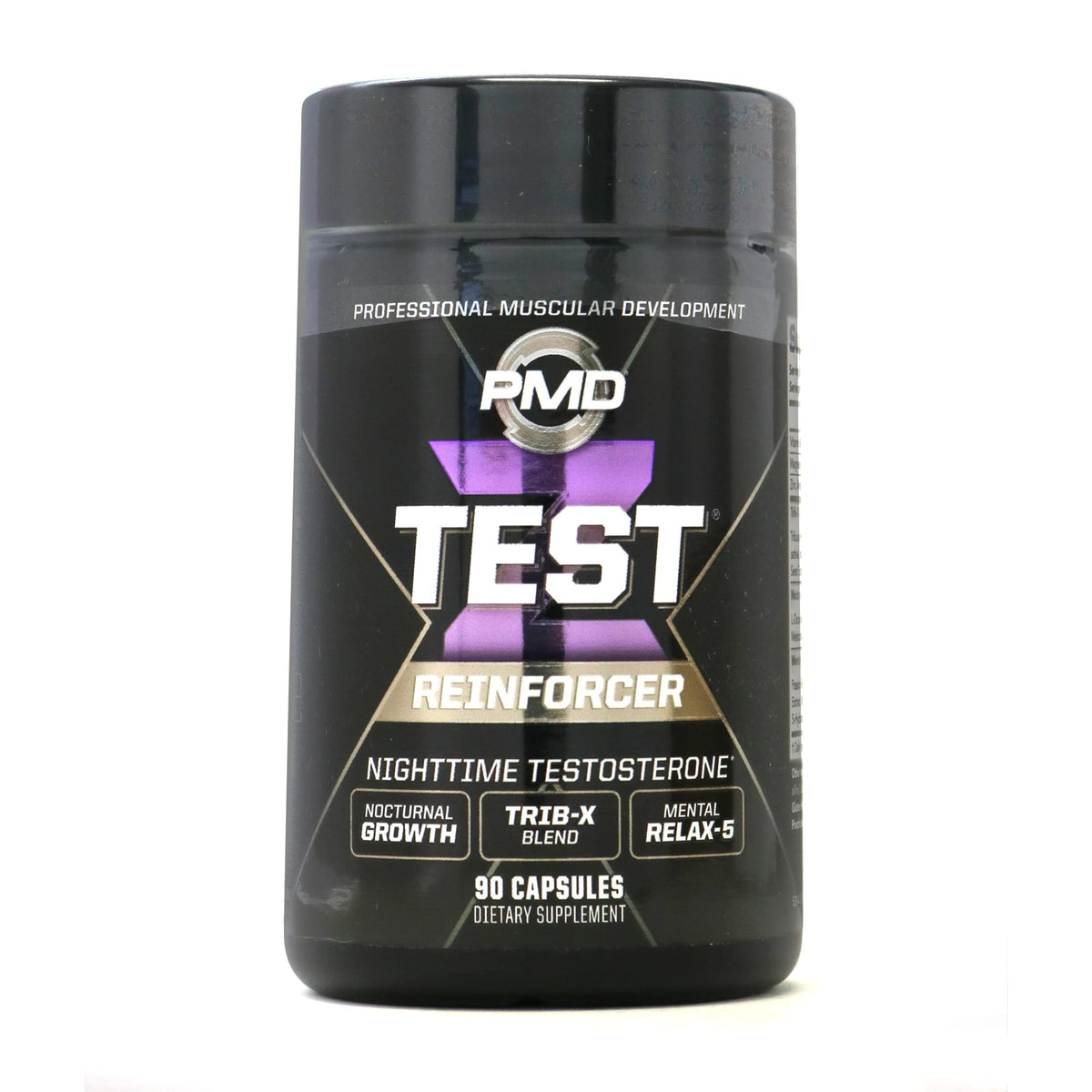 PMD Z-Test: bouteille élégante favorisant le sommeil et la récupération musculaire.